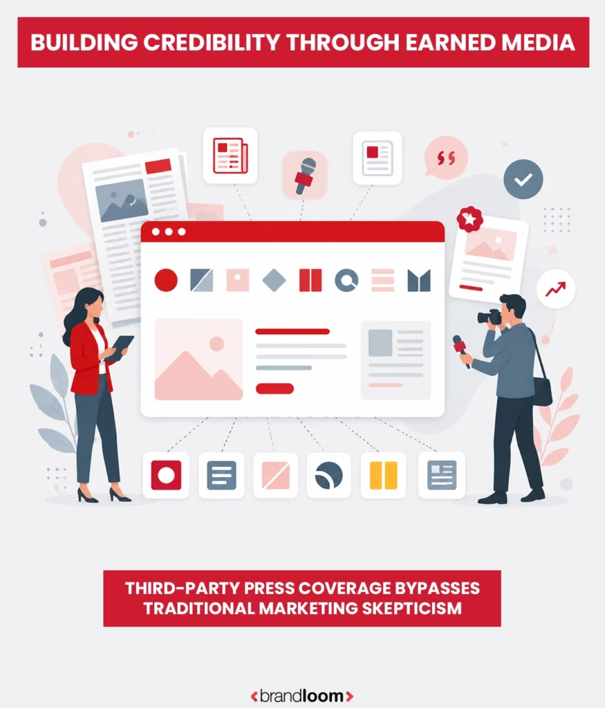 Third-party press coverage bypasses traditional marketing skepticism